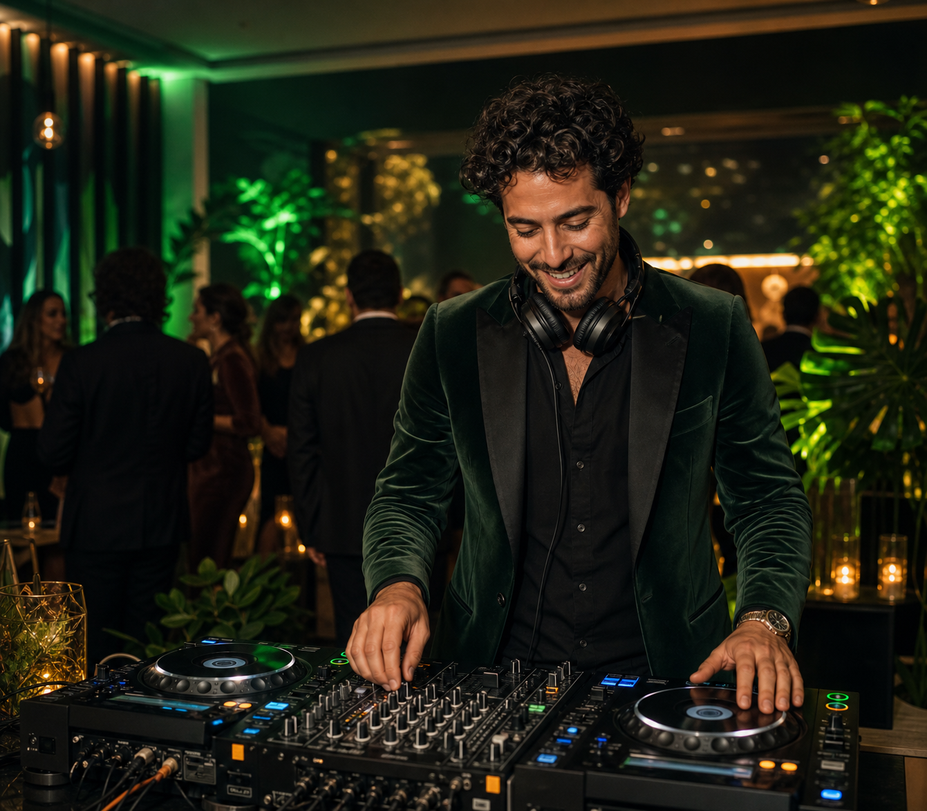 DJ Michał Nowak podczas występu